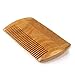 ZEUS Double-Sided Beard & Mustache Comb for Men, Natural Sandalwood Grooming Tool with Leather Case, Anti-Static & Travel Friendly (R31)