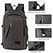 Business Laptop Backpack, Mancro 15 15.6 Inch College Backpacks w/USB Charging Port, Anti-theft Lightweight Travel Bag for Women & Men, Fits UNDER 17 Laptop/Computer (Coffee)