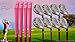 Senior Ladies iDrive Pink Golf Clubs All Hybrid Set 55+ Years Womens Right Handed Lady Full True Hybrid Complete Rescue Set which Includes: #3 4 5 6 7 8 9 +PW New Rescue Utility 