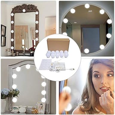 Spiegel Beleuchtung Dimmbar Schminklicht Make-up Lampe Hollywood-Stil LED Spiegelleuchte Schminktisch Schlafzimmer Badezimmer