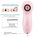 Electric Facial Cleansing Brush, 3 Brush Heads with 2 Power Modes - Rechargeable Face Cleanser Waterproof, Spin Face Brush for Deep Cleansing, Gentle Exfoliating and Massaging(Pink)