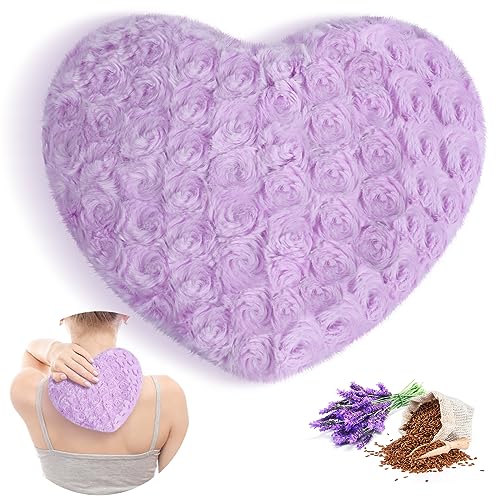 Photo 1 of Atsuwell Microwavable Heating Pad, Warm Compress Moist Heating Pack, Scented Lavender Throw Pillow and Flaxseed Fluffy Microwave Heat Pad for Joints, Neck, Back, Muscle, Purple