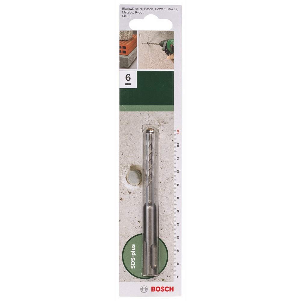 Bosch Accessories 2609255506 110mm SDS-Plus Hammer Drill Bit with Diameter 6mm
