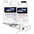 TotalBoat High Performance Epoxy Kit, Crystal Clear Marine Grade Resin and Hardener for Woodworking, Fiberglass and Wood Boat Building and Repair (1.5 Quart, Fast)