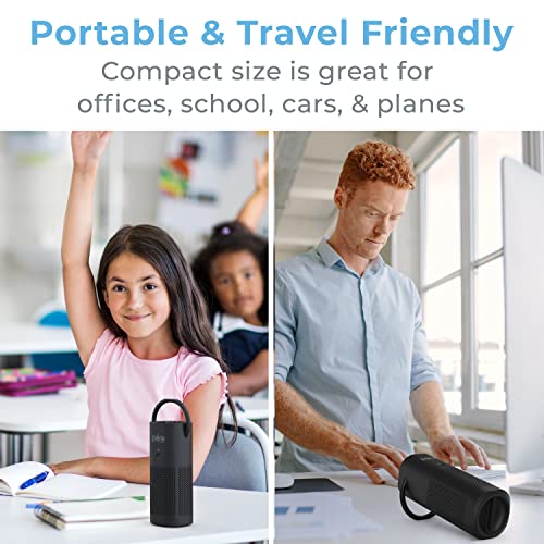 Pure Enrichment PureZone Mini Portable Air Purifier - Cordless True HEPA Filter Cleans Air & Eliminates 99.97% of Dust, Odors, & Allergens Close to You - Cars, School, & Office