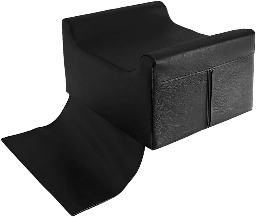 Salon Beauty Spa Equipment Styling Barber Chair Child Booster Seat, Black Leather Highchairs Auxiliary Heightening Seats，for Baby & Kids Hair Cutting: Kitchen & Dining