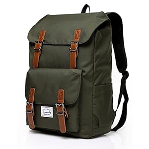 VASCHY Rugzak,Rugzak Heren Laptop Rugzak Dames 15,6 Inch Vintage Jeugd Schooltassen Voor Universiteit Waterbestendig…