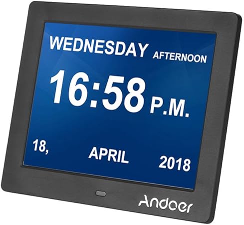 Amazon Andoer 8インチ デジタルフォトフレーム デジタル目覚まし Ledスクリーン クロック 写真 ビデオ機能 高齢者向け リモートコントロール付き ブラック Usプラグ デジタルフォトフレーム 通販