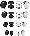 FUNRUN 8 Pairs Stainless Steel Stud Earrings for Women Men Ear Piercing Studs Round Tunnel Black and White 9-12mm
