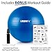 URBNFit Exercise Ball - Yoga Ball in Multiple Sizes for Yoga, Pilates, Pregnancy, Stability - Anti-Burst Swiss Balance Ball w/Quick Pump – Office Ball Chair for Home and Gym – 30 Inch - Blue