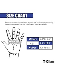 TClian Men's Training Fitness Gym Gloves with 12" Wrist Support, Silica Gel Anti-Slip Plam, Training Fitness Weight Lifting Workout Wrist Wrap Workout Exercise