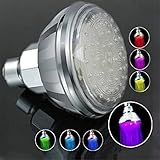 Tuscom Romantic Adjustable Automatic 360° 7 Color LED Shower Head Facut Home Bathroom