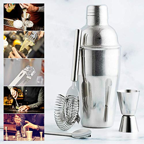 SUPHOOK Cocktail Set 17 Teilig, Cocktail Shaker 750ML, Cocktail Shaker Edelstahl Bar-Werkzeug-Set, Cocktail Set mit… – Bild 6