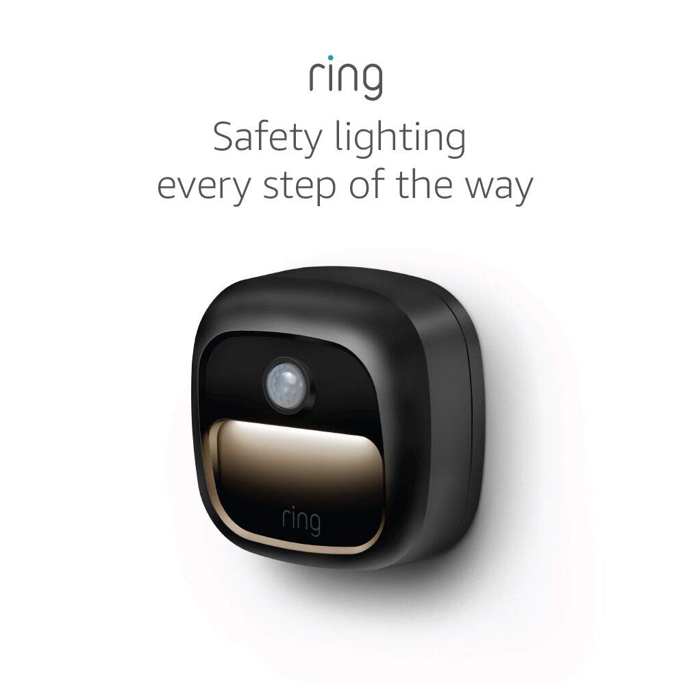 Ring Smart Lighting – Steplight, Battery-Powered, Outdoor Motion-Sensor Security Light, Black (Ring Bridge required)