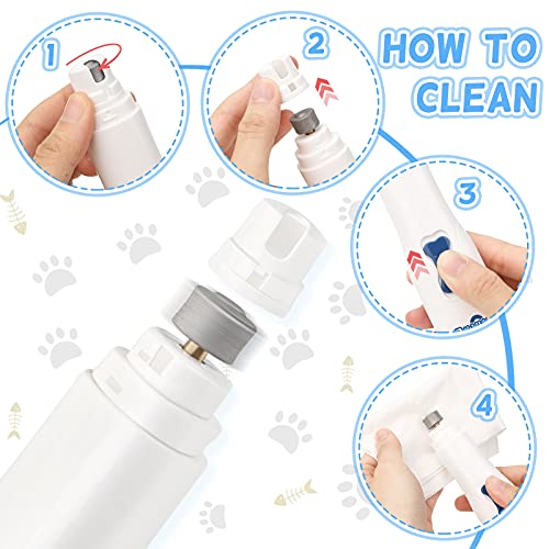 Dreamon Dog Electric Nail File Grinders, Pet Nail Trimmer Low Noise, Long Working Time, for Small Medium Large Breed Dog and Cat