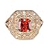 Yoursfs Ruby ring For Women Big Zircon CZ Zirconia Stone Rings For Women Engagement Jewelry Gift