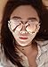 Transer Twin-Beams Geometry Design Women Metal Frame Mirror Sunglasses Cat Eye Glasses (Rose Gold)
