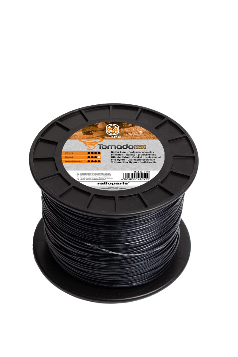 Ratioparts Nylon Thread 2.4mm Tornado Copolymer 347m Trimmer Line - Black