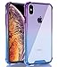 BAISRKE Slim Purple Blue Gradient Shock Absorption Protective Cases Soft TPU Bumper & Hard Plastic Back Cover for iPhone Xs Max 2018 6.5 inch