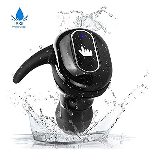 Mbuynow Auricular Bluetooth, Auriculares inalámbricos Auriculares Impermeable Auriculares del Coche con Micrófono con Cargador Portátil para iPhone y Android Smartphone