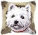 Beyond Your Thoughts Latch Hook Kits for DIY Throw Pillow Cover Sofa Cushion Cover Dog with Pattern Printed 16X16 inch BZ841