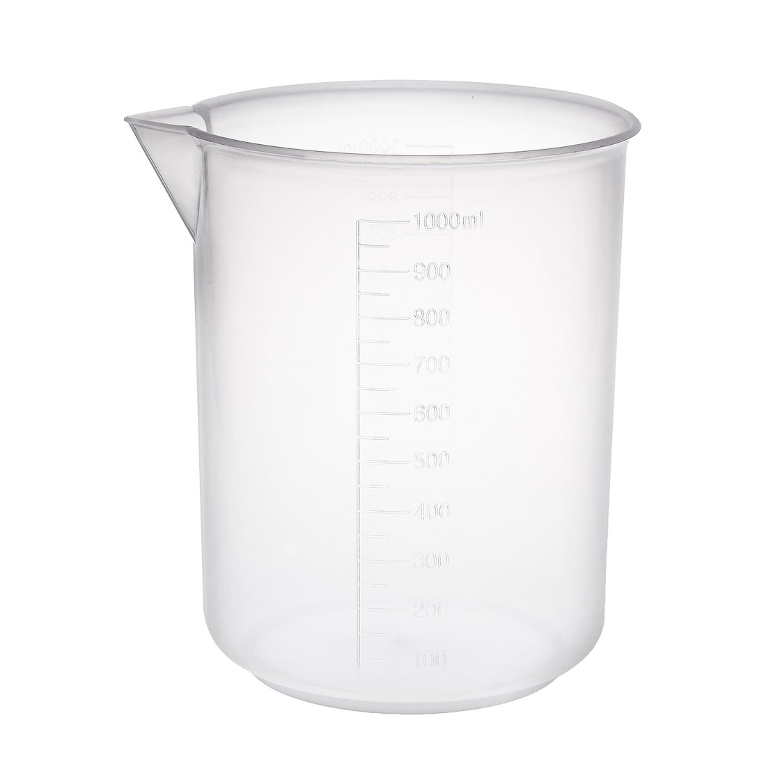 sourcingmap Measuring Cups 1000ml PP Plastic Graduated Beaker Transparent for Lab Kitchen liquids