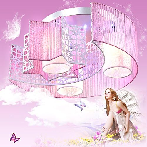 BGmdjcf Romantic Stars Moon Ceiling Light Minimalist Modern Chandeliers American Village Bedroom Atmospheric Crystal Light Lamps , 3 Creativity And Pink (Warm-Led) With Remote Control200