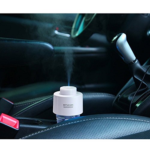 CTKcom Mini Portable Bottle Cap Air Humidifier with USB Cable for Office Travel Home Room Bedroom Desk Car Vehicle,Blue