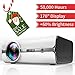 ViviMage C460 Mini Movie Projector, 2500 Lux 1080p Supported, Portable Home Cinema Indoor/Outdoor Use Compatible iPhone/PC/DVD/Fire TV Stick/Video Games