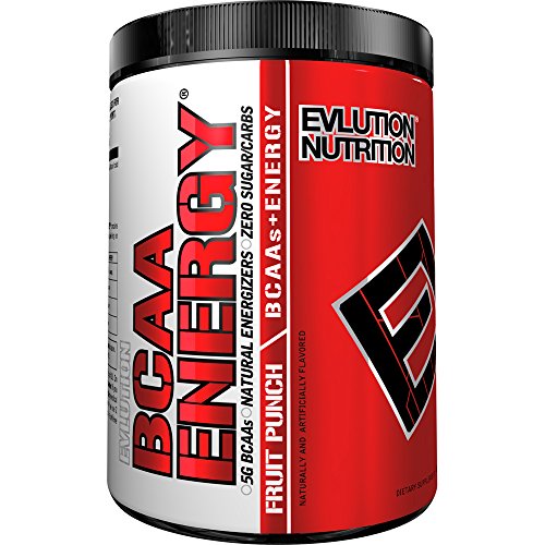 Evlution Nutrition BCAA Energy - High Performance, Energizing Amino Acid Supplement for Muscle Building, Recovery, and Endurance (30 Servings) Fruit Punch