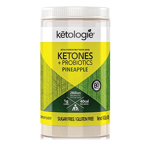 Ketologie BHB Exogenous Ketones Powder with Probiotics (Pineapple