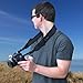 TrueSHOT Neoprene Camera Neck Strap with Quick Release Buckles and Accessory Storage Pockets (Black) by USA Gear - Works With Nikon Coolpix P900 , B500 , D3300 and More Cameras