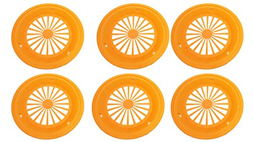 6ct Orange Reusable Plastic Paper Plate Holder for 9" Plates, Bright Summer Fun Colors for Picnic, BBQ, Parties, Camping