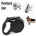 D soft Retractable Dog Leash, Comfortable Handle, 16 ft up to 110 pounds (Black)