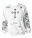 Allntrends Women's Sweatshirt Justin Bieber Tattoo Large White