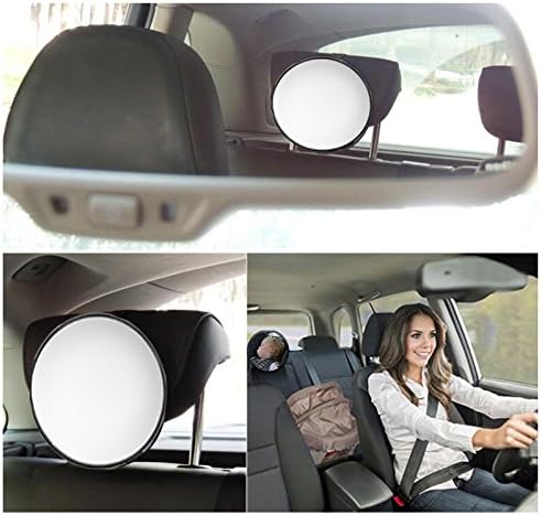 finefun Baby Car Mirror Car Safety View Back Seat Mirror Baby Facing Rear Ward Infant Care Square Safety Kids Monitor (17x17 CM)