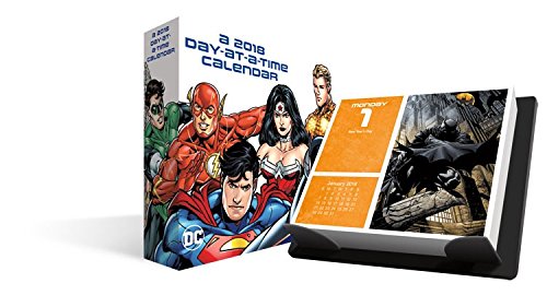 DC Comics Justice League Calendar 2018 -- Deluxe Day-at-a-Time DC Comics Justice League Box Calendar Desk (6x5x2 Inches)