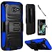Luckiefind Case Compatible with TracFone LG Rebel 4G LTE/LG K4 VS425, Dual Layer Hybrid Side Kickstand Cover Case with Holster Clip (Holster Blue)