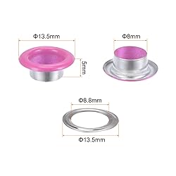 HARFINGTON 200 Set Color Round Grommets 8mm
