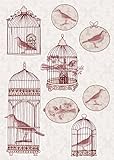 Brewster Komar LV19004 Peel & Stick Bird Cage European Wall Decals