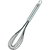 Rosle 95656 Stainless Steel & Silicone Flat Egg Beater Whisk 10.4 Inch, Silver