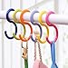 XGATML AMAHLE YIROCK Svaitend S Shaped Colorded Plastic Hooks, Multifunctional Hook for Storage Room Kitchen Bathroom (Pack of 12)