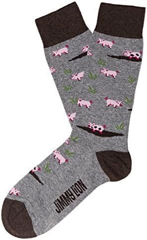 Jimmy Lion Men's Pigs Socks, Grey), One size