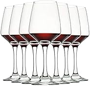 Wine Glasses Set of 8, 12oz, Lead-free, Clear, Durable Glassware