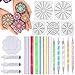 Mandala Dotting Tools 22 Pcs Mandala Rocks Painting Kit, Include Mandala Stencil, Mandala Dotting Pen, Paint Tray, Syringe for DIY Mandala Painting Art Crafts by INFELING