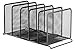 Halter File Organizer 5 Sections Mesh Metal File Holder Storage for Home and Office Desk Organizer, 2 Pack