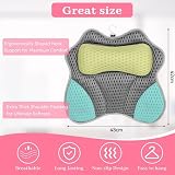 Sharharge Luxury Bath Pillow 4D Neck Back Support Non-Slip Suction Cups Dark view 9