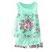 2PCS Toddler Baby Girl Floral Bowknot Vest+Shorts Kids Summer Clothes Outfit Set
