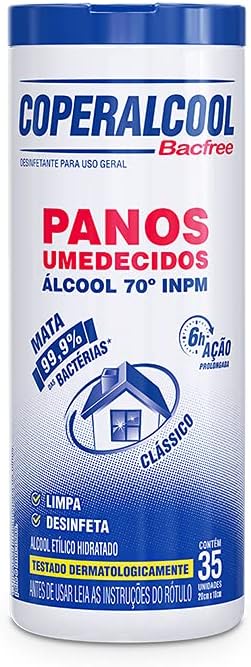 Coperalcool Bacfree Panos Umedecidos 70°Inpm 35Un Clássico