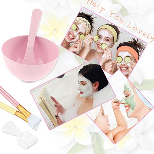 image for Face Mask Mixing Bowl Set, DaskFire 5 in 1 DIY Facemask Mixing Tool Ki